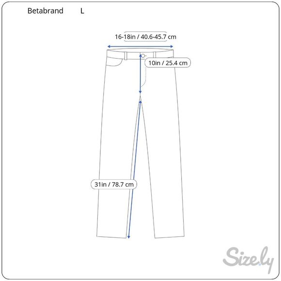 Betabrand Women's Blue Straight Leg 4‎ Pocket Denim Jeans L - Picture 8 of 8